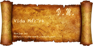 Vida Márk névjegykártya